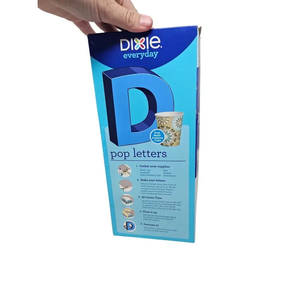 Dixie Cups Everyday 5 Oz Bathroom Dispenser Refill Blue Brown Paper Cups